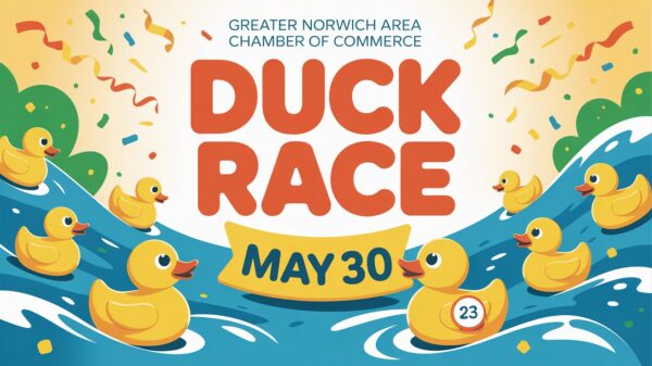Greater Norwich Area Chamber of Commerce Duck Race on May 30