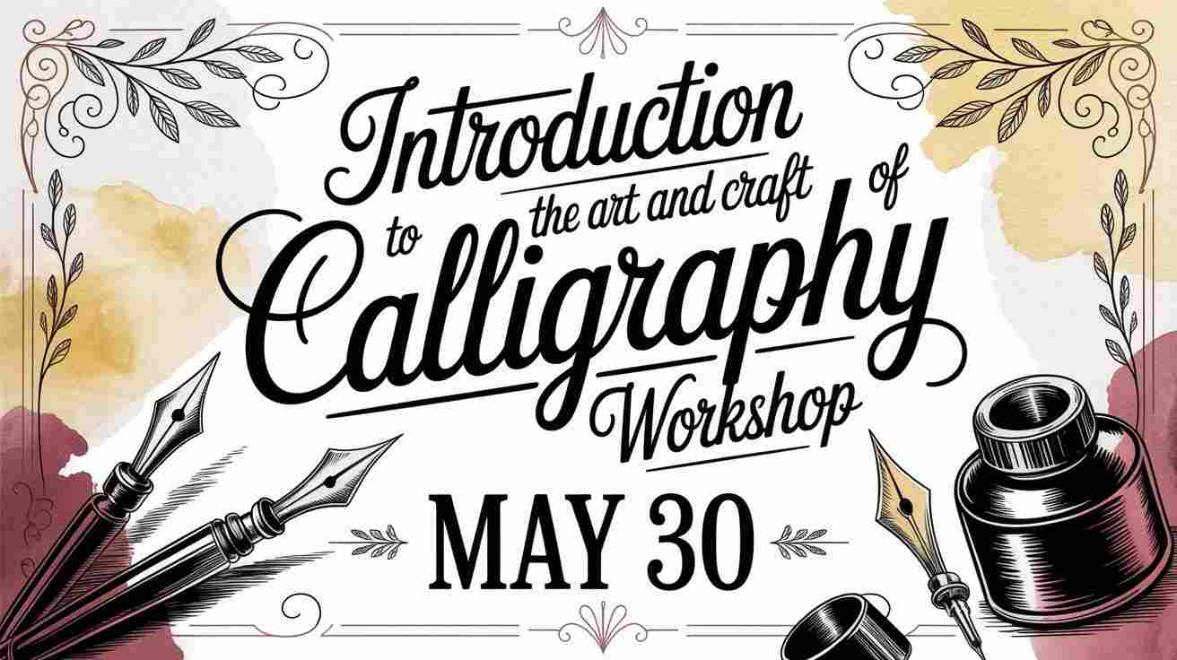 Introduction to the Art and Craftt of Calligraphy Workshop May 30