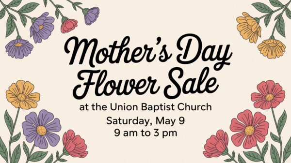 Mothers Day Flower Sale at the Union Baptist Church