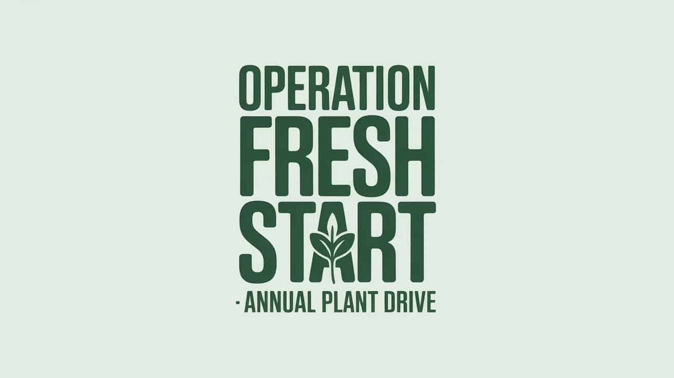 Operation Fresh Start Annual Plant Drive