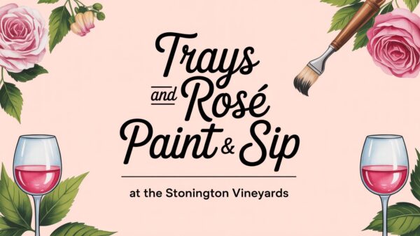 Trays and Rosé Paint & Sip at the Stonington Vineyards