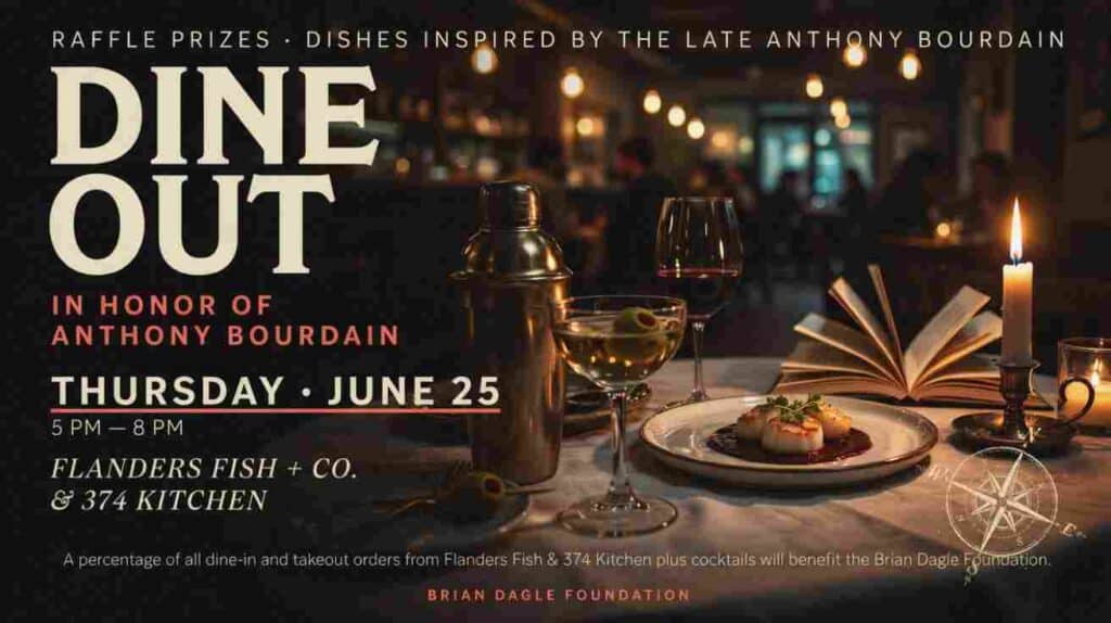 Anthony Bourdain Dine Out at Flanders Fish and 374 Kitchen Thursday June 25