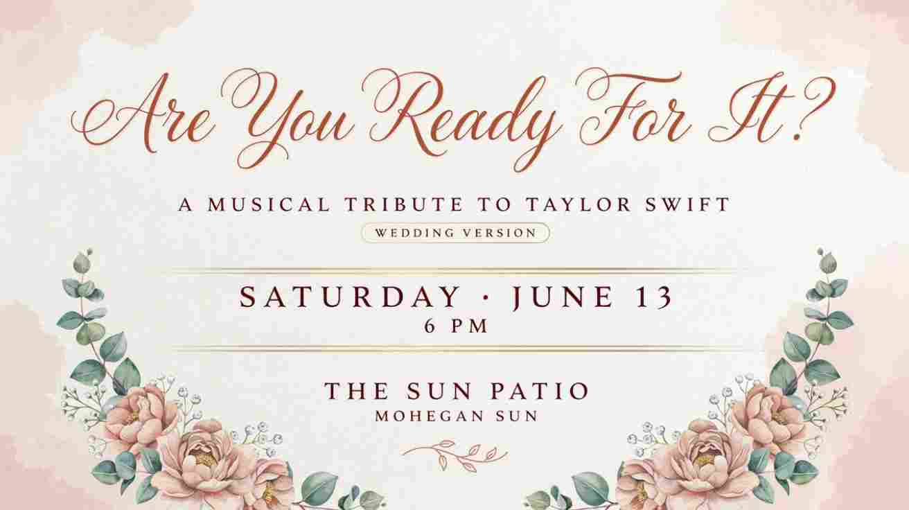 Are You Ready For It A Musical Tribute to Taylor Swift Wedding Version Saturday June 13 6pm