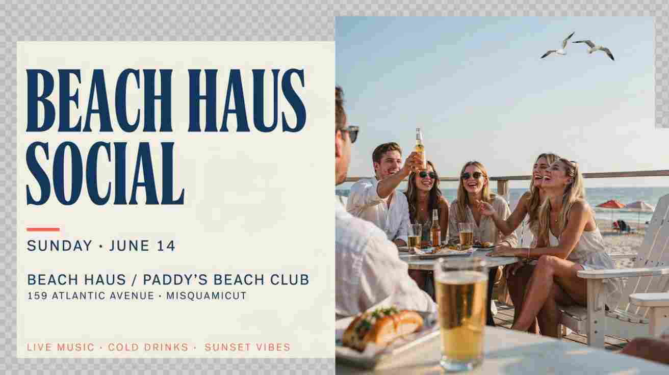 Beach Haus Social Sunday June 14 Beach Haus Paddys Beach Club 159 Atlantic Avenue Misquamicut
