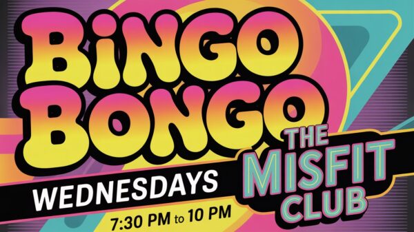 Bingo Bongo at the Misfit Club Wednesdays 730 pm to 10 pm