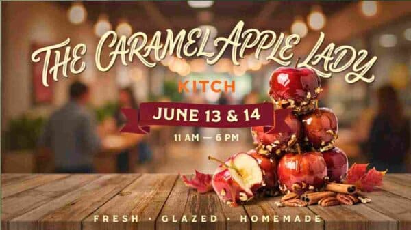 Caramel Apple Lady at KITSCH June 13 and 14 11am to 6pm