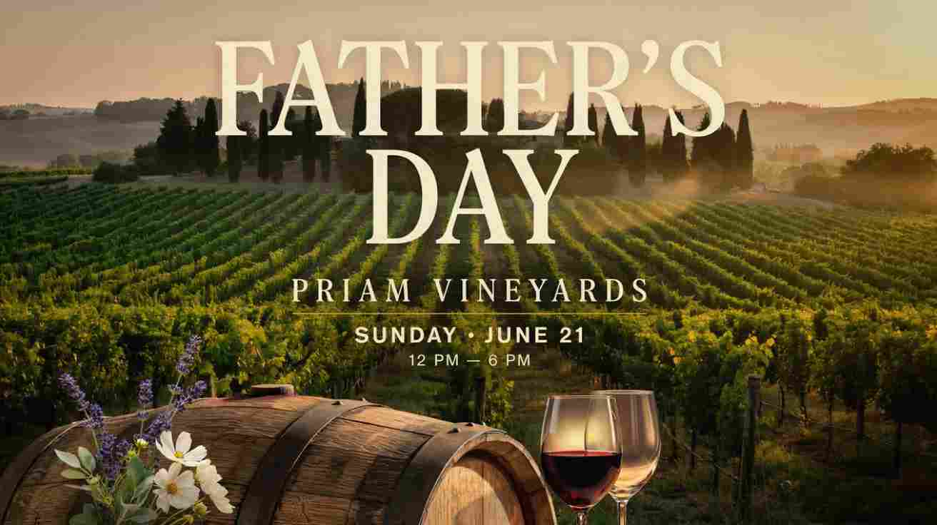 Fathers Day at Priam Vineyards Sunday June 21 12pm to 6pm
