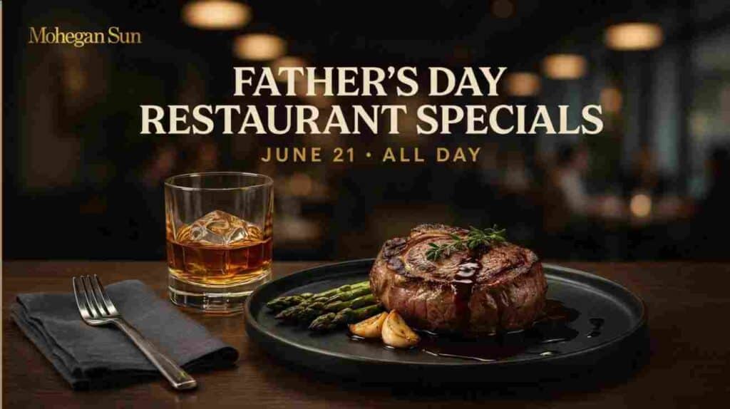 Mohegan Sun Fathers Day Restaurant Specials June 21