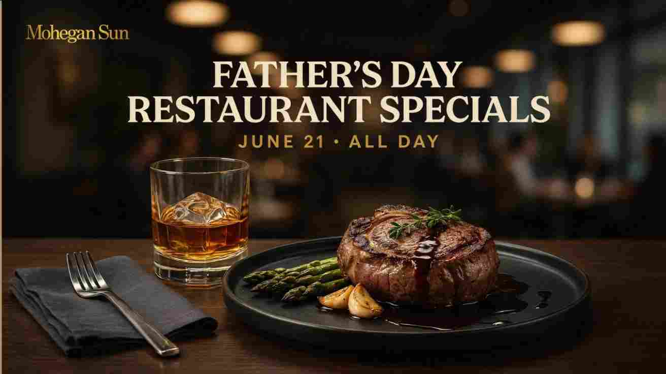 Mohegan Sun Fathers Day Restaurant Specials June 21