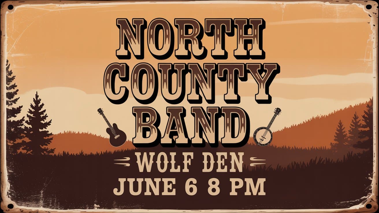 North County Band at Wolf Den June 6 8 pm