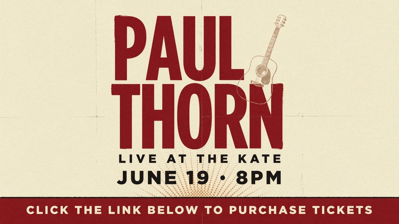 Paul Thorn at the Kate June 19 8pm Click the website link at the bottom of the page to purchase tickets