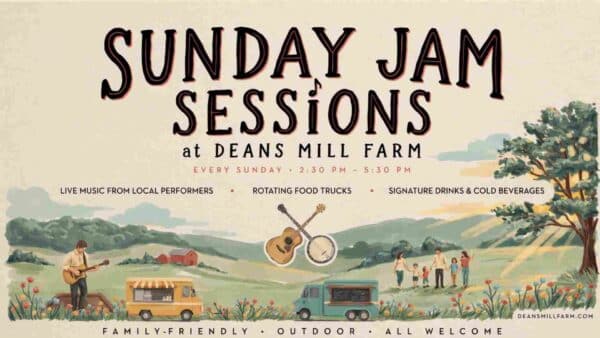 Sunday Jam Sessions at Deans Mill Farm Sundays 230 pm- 530 pm