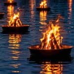 floating bonfires