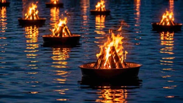 floating bonfires