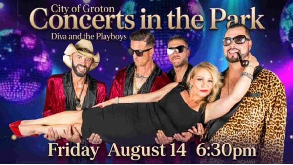 City of Groton Concerts in the Park Diva and the Playboys Friday August 14 630 pm