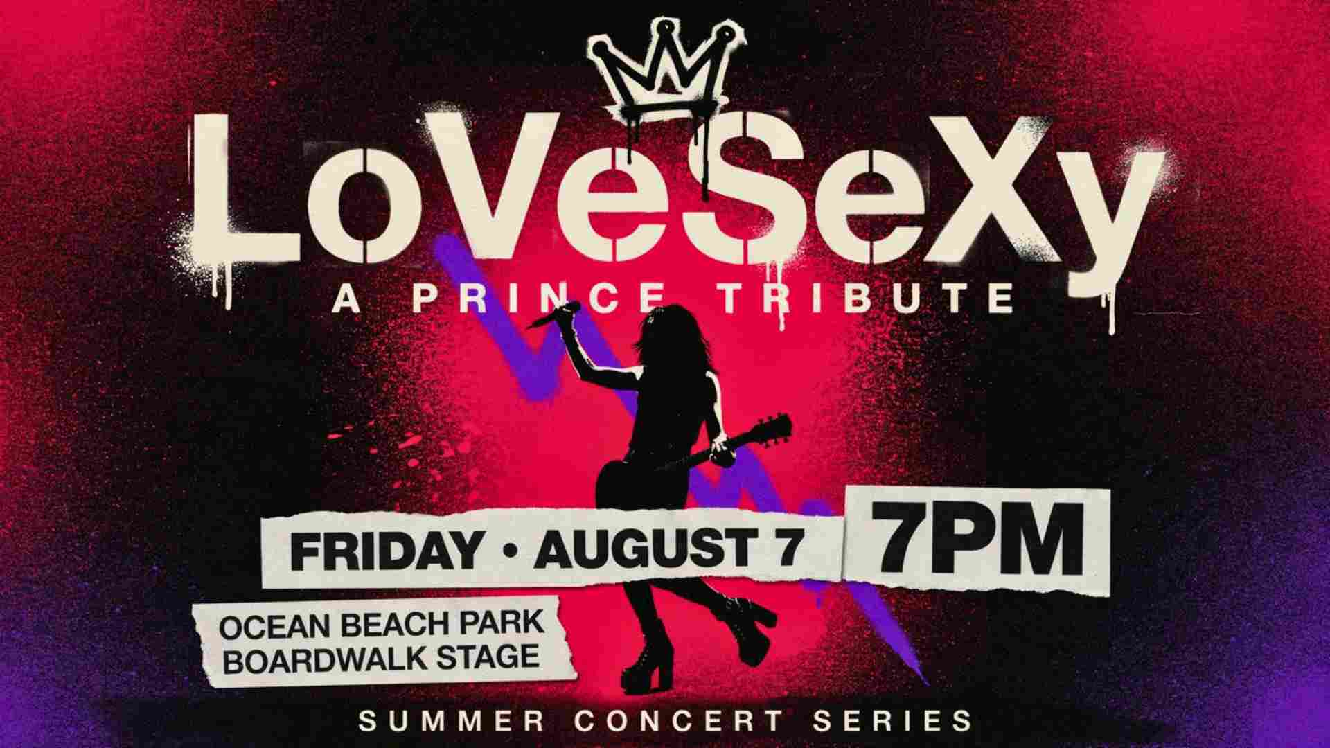 LoVeSeXy Prince Tribute at Ocean Beach Park Friday August 7 at 7pm