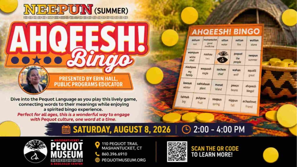 Neepun Summer Ahqeesh Bingo Saturday August 8 2pm - 4pm