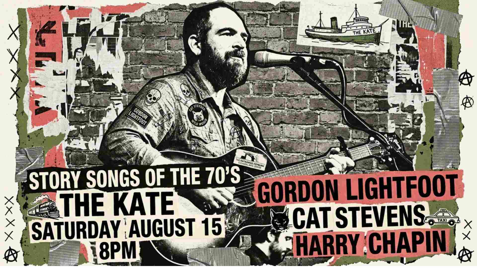 Story Songs of the 70s at The Kate Saturday August 15 8pm