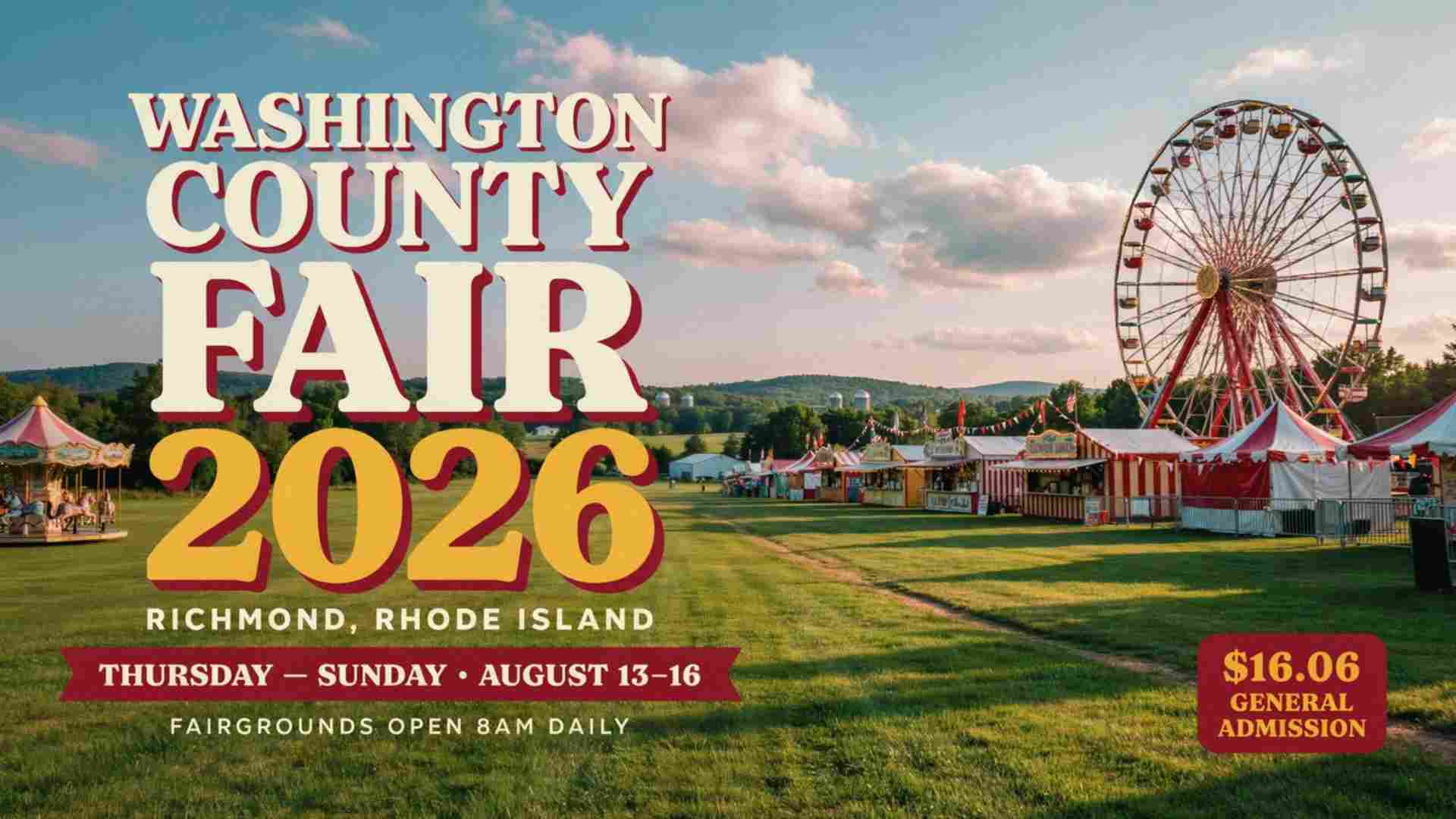Washington County Fair 2026 in Richmond Rhode Island