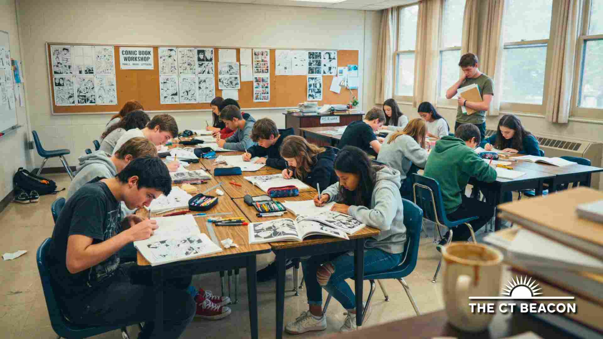Kids Create Their Own Superheroes in Five-Week Comic Art Class at Mystic Museum of Art