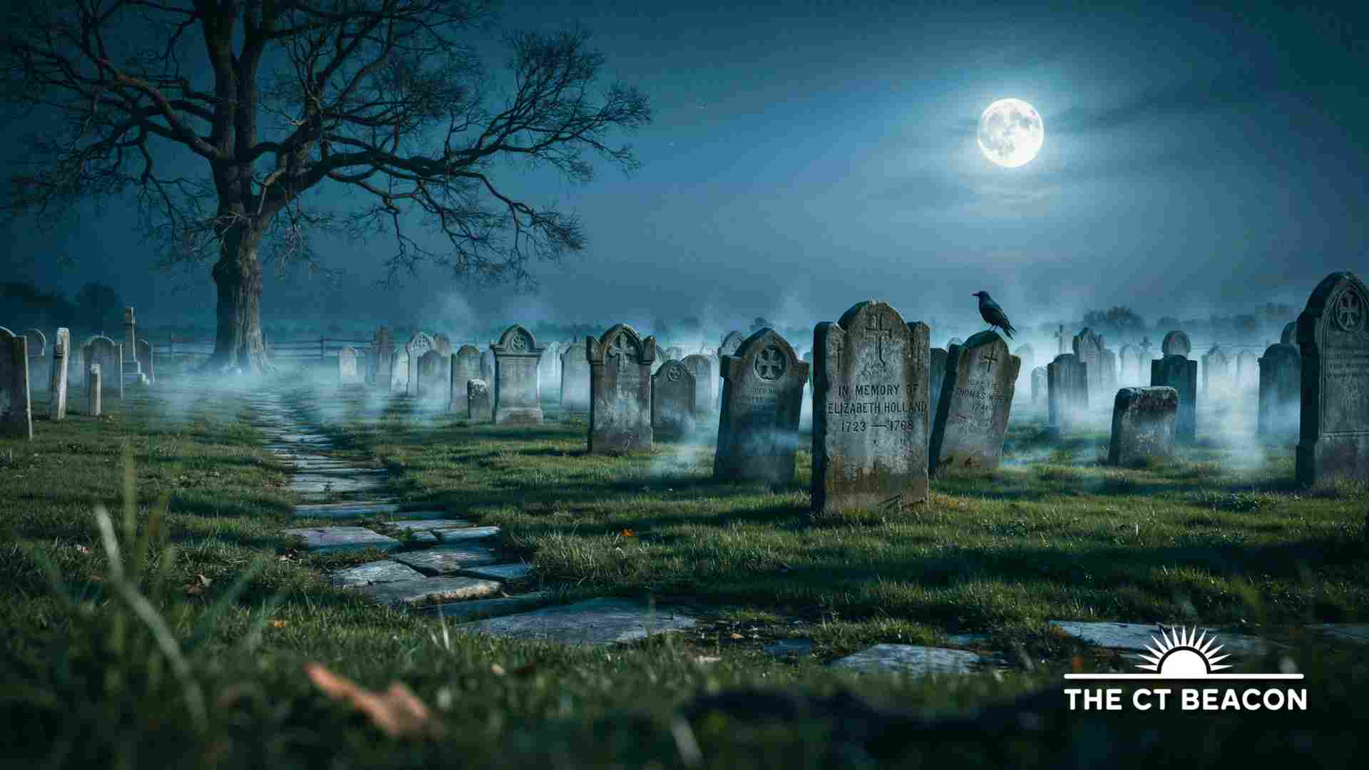 Moonlit Mystic Graveyard Ghost Tours Takes Visitors Into One of Mystics Oldest Burial Grounds After Dark
