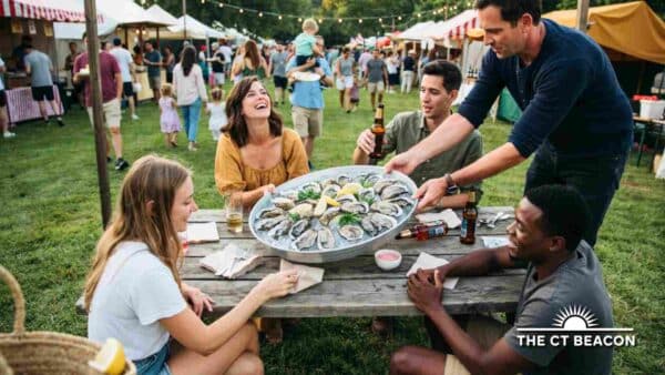 Niantic Bay Oyster Festival Brings Local Oysters Beer and Live Music to St Johns Green