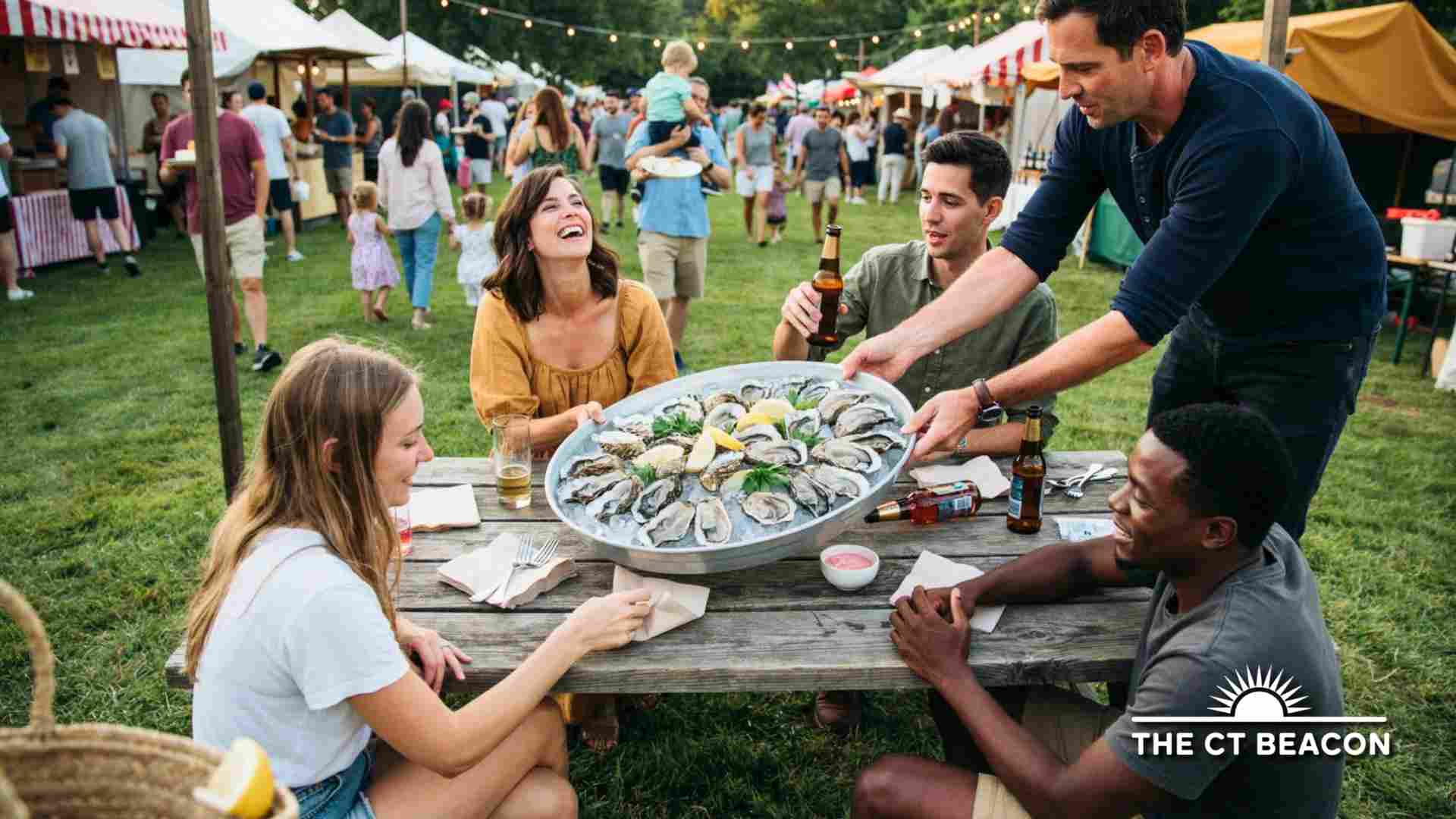 Niantic Bay Oyster Festival Brings Local Oysters Beer and Live Music to St Johns Green