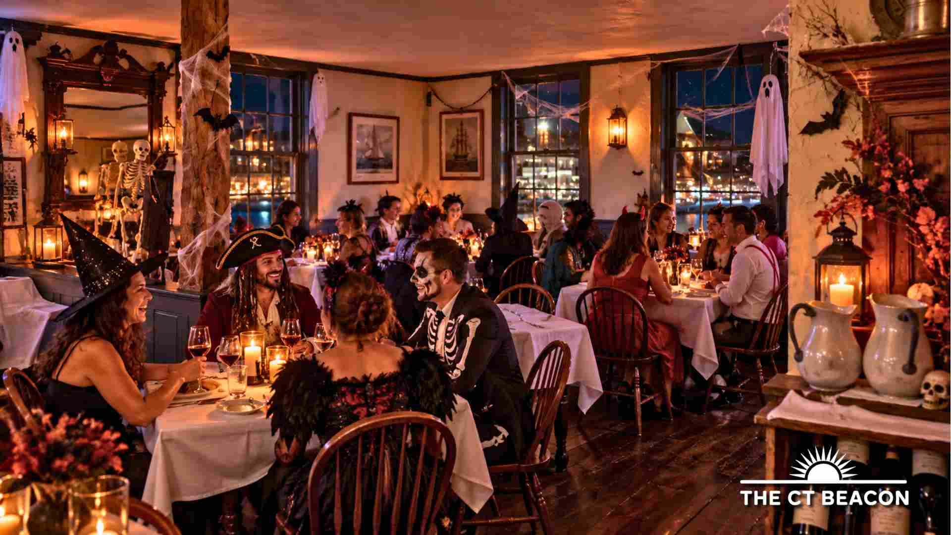 Ghosts Costumes and a Halloween Party at Mystics Historic Captain Daniel Packer Inne