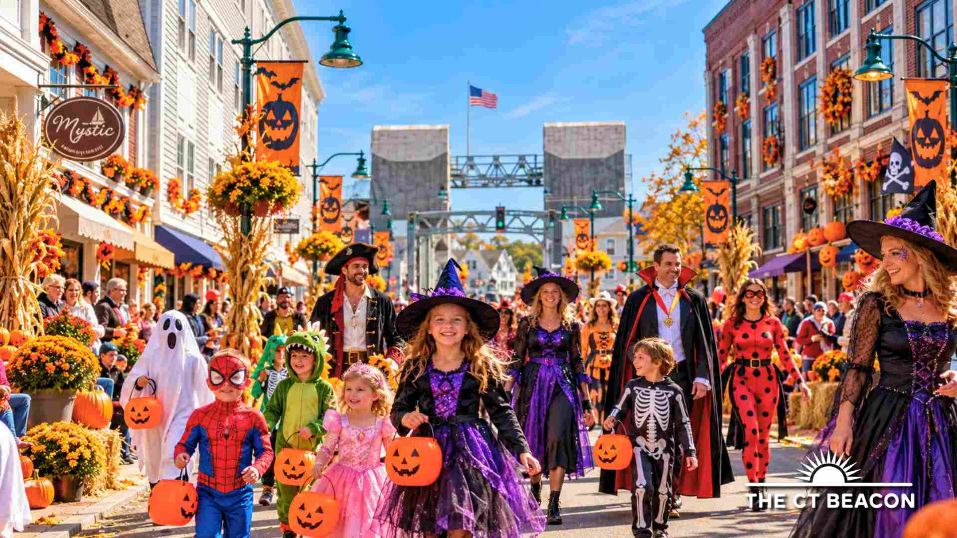Halloween Takes Over Downtown Mystic A Costume Parade Trick-or-Treating, and Family Fun on Water Street
