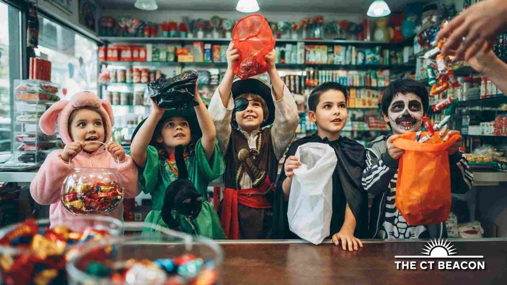 Olde Mistick Village Welcomes Little Ghosts Goblins and Superheroes for Trick-or-Treating