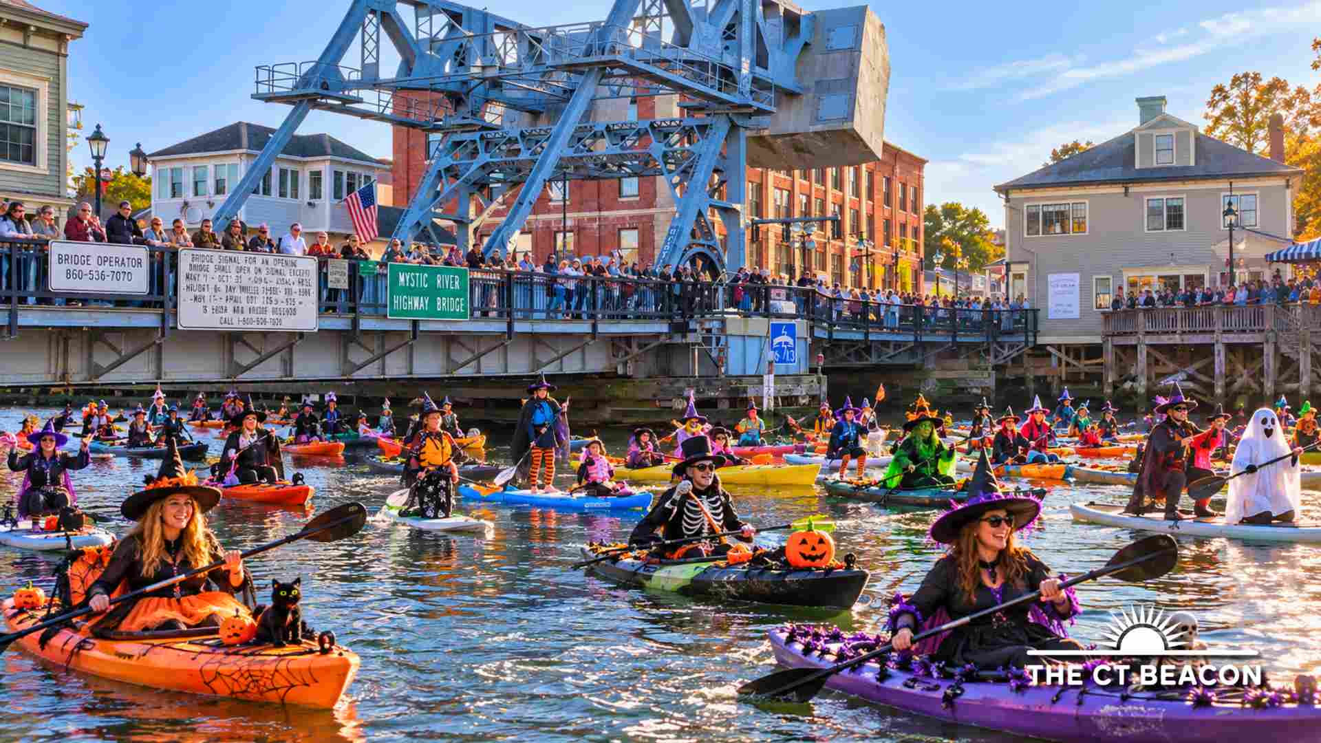 Witches Take Over the Mystic River for an Eighth Annual Halloween Paddle and Coat Drive